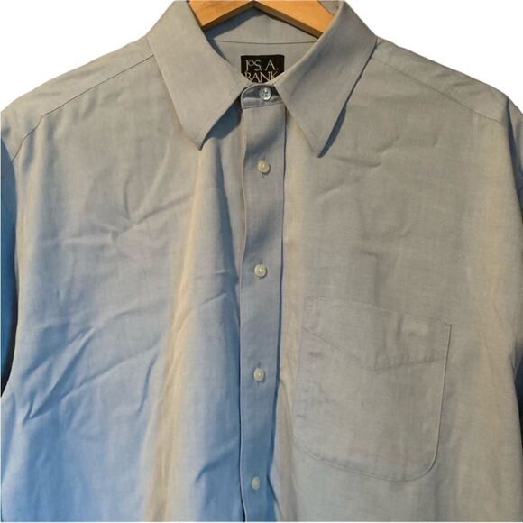 3 for $30!‎ Jos A Banks blue 100% cotton button down shirt - Picture 2 of 12
